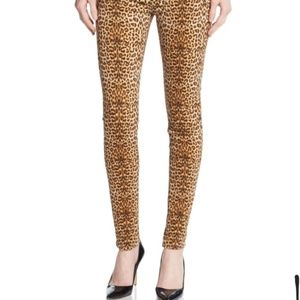 Hudson Nico Mid Ride Leopard print stretch jeans Sz 27